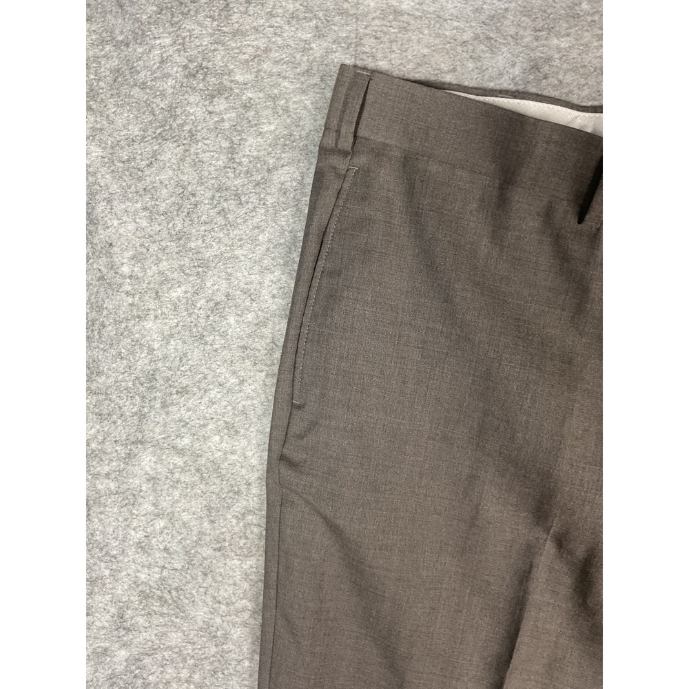 Joseph Abboud Exceptional Value Mens Flat Front Wool Dress Pants Size 48 Gray - Picture 4 of 5
